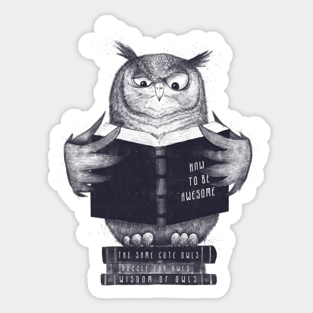 Wisdom owl Sticker by kodamorkovkart